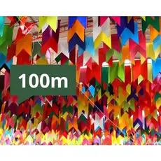 kit de Bandeirinhas de Festa Junina de Seda para decoracao de festa em geral com cordao