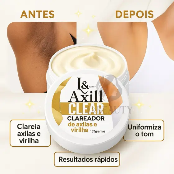 Creme Clareador Para Axilas 150g Cuidados com a Pele - L&Beauty
