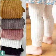 Leggings Casuais De Cor Sólida Para Meninas De 1 Peça : Meia-Calça De Malha Quente Outono E Inverno Estilo Combinado Con