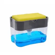 Dispenser Para Detergente Sabao 2x1 Detergente Suporte Porta Bucha Esponja
