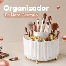 Organizador Giratório Porta Maquiagem Cosméticos MultiUso Penteadeira Make Perfume Pincel