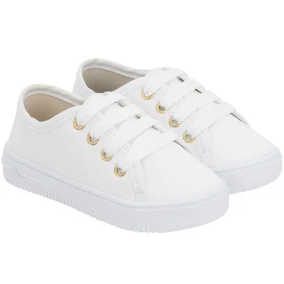 Tênis Infantil Casual Super Conforto Leve Escola Menino Menina Unissex Promoção Oferta Branco