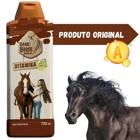 Shampoo Para Cavalo Good Horse TikTok Com Vitamina A 700ml Original Fortalecimento Crescimento Brilho