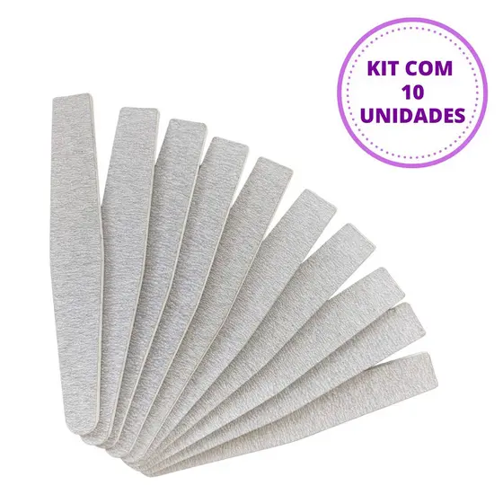 Kit 10 Lixas Banana Bananão Unha De Gel Acrílico Caixão Oval