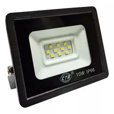 Refletor Led 10w Corpo Preto Ip66 Holofote Branco Frio