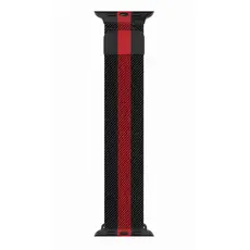 Pulseira Metal Aço Para Smart Watch 42mm Preto E Vermelho