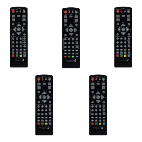 Kit De 5 Controle Remoto Ekotech Para Conversor Tv Digital