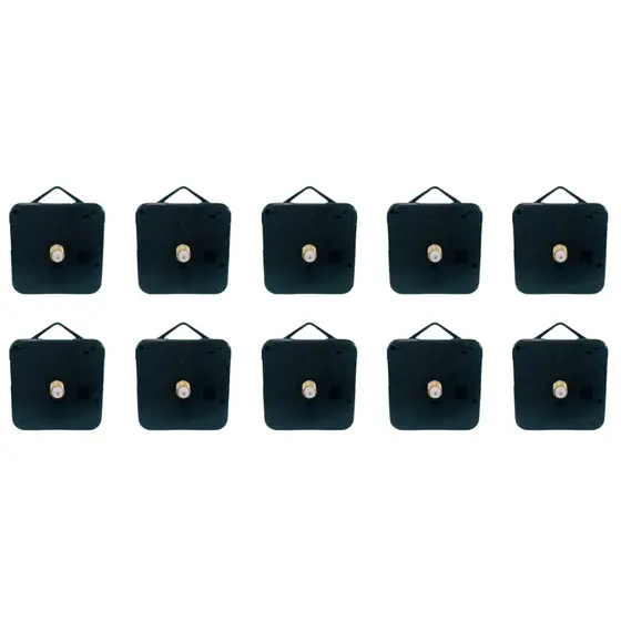 Kit De 10 Máquina P/montar Relógio De Parede Preto - Preto - Preto