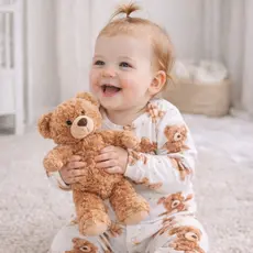 Conjunto Térmico Bebê Infantil Menino Menina Pagão Longo Urso Marrom Quentinho Inverno