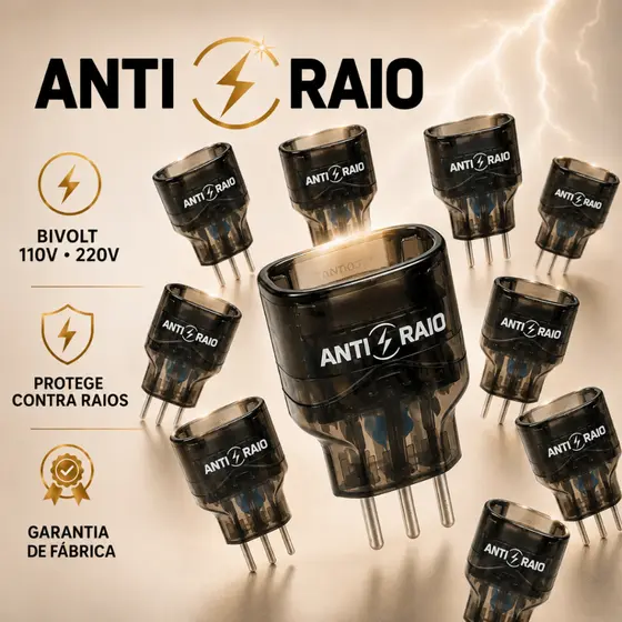 KIT Protetor Contra Raios Dps Tomada Anti Queda Surtos de Energia Embrastec 10a Bivolt 110/220v
