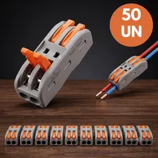 Kit Conector de Fio Elétrico Conector Emenda Rápida Para Chuveiro 2 e 4 Vias Alavanca Reutilizável Durável AntiChama