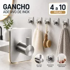 Kit Gancho de Aço Inox Gancho Adesivo para Roupas Gancho para toalhas, Gancho de cozinha Parede