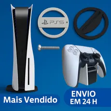 Suporte Vertical para PS5 Slim Digital e Disco com Base Suporte para Controle Sem Furar