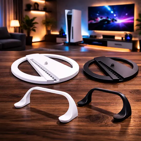 Kit Suporte Base Vertical PS5 Slim Compatível Digital e Com Leitor + Suporte Controle Resistente