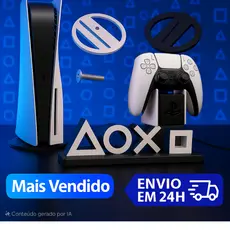Suporte Vertical PS5 Slim – Base com ou sem Suporte de Controle – Escolha na Variação