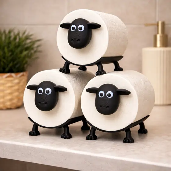 Suporte Para Papel Higiênico Decorativo Porta Rolos Animais Ovelha Sapo Cachorro Banheiro