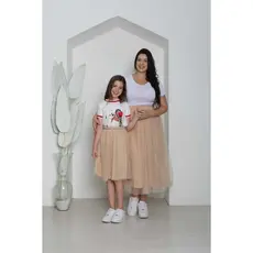 Saia Tule Infantil Liso Gode Femenina Moda Evangelica