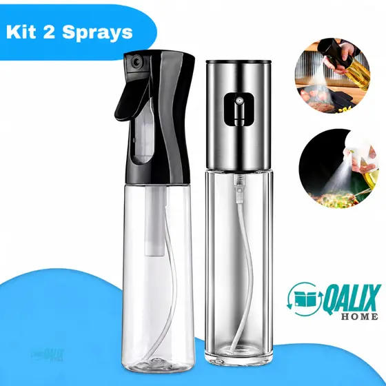 Kit 2 Sprays Borrifador Pulverizador Azeite Óleo
