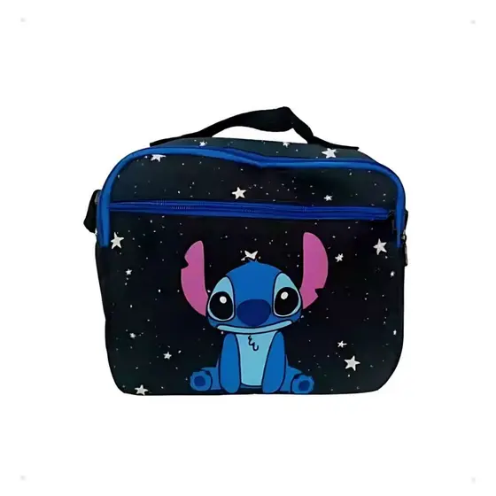Lancheira Térmica Escolar Infantil Azul Stitch Volta as aulas
