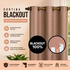 Cortina Blackout Corta Luz 100% Vedação com Ilhós PVC Impermeável Quarto Sala Janela Porta Blecaute