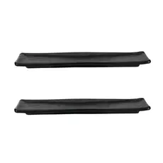 Kit 2 Travessas Sushi Comida Japonesa Melamine Sakura Preto 28,5cm
