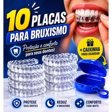 10 Moldeira Protetor Bucal Ranger Dos Dentes placa de bruxismo + Estojo caixinha
