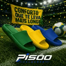Chinelo Nuvem Slide Ortopédico  Adulto Infantil Dia a Dia Confortável Cores Brasil Do 27 ao 42