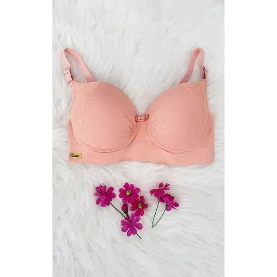 Sutiã Rose Lingerie Plus Size Com Paleta Lateral Rendado Alça Reforçada Regulagem Metal