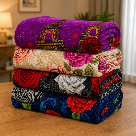 Kit Mantas Cobertas Cama Casal Estampada Decorativa Atacado