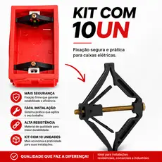 Kit Salva Abas Caixinha De Luz P/ Tomada Interruptor Elétrico Reparo Instalação Caixas de Parede