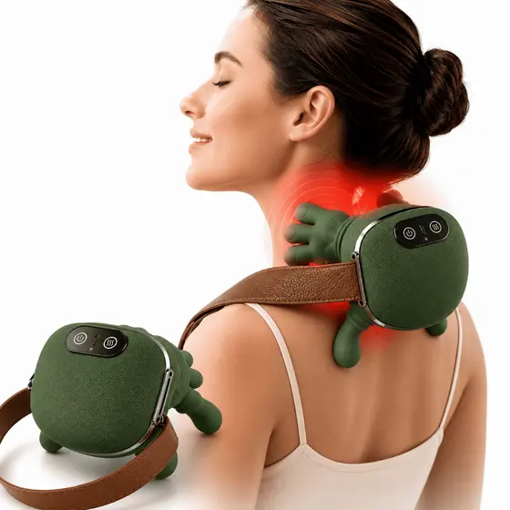 Massageador Pescoço Elétrico Cervical Recarregável Infravermelho 3 Modos