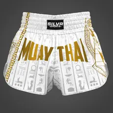 Short Muay Thai Anúbis Egito Dourado Unissex  Boxing Tailandês, Luta, Treino e Academia Premium