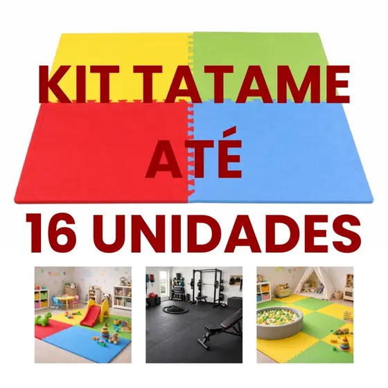 Kit Tatame Tapete Eva 8mm 60cm X 60cm 4Unidades, 8Unidades e 12Unidades