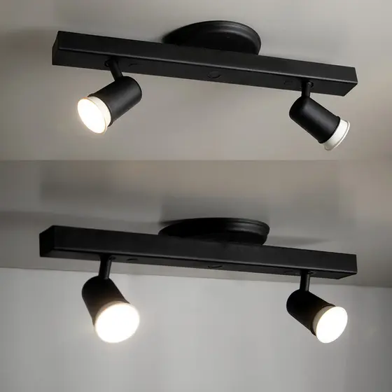 Trilho Eletrificado 2 Spot Led GU10 MR16 Canopla Tampa Cega