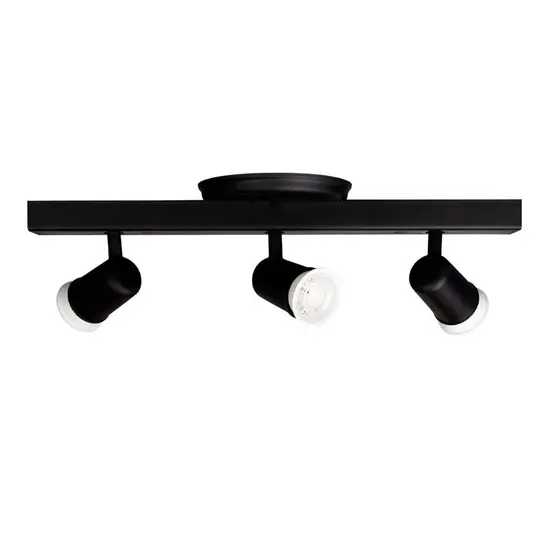 Trilho Eletrificado 3 Spot Led GU10 MR16 Canopla Tampa