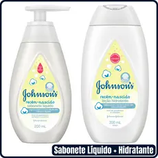 Kit Sabonete Líquido Johnson's Baby Recém Nascido 200ml + Loção Hidratante Johnson's Baby RN 200ml