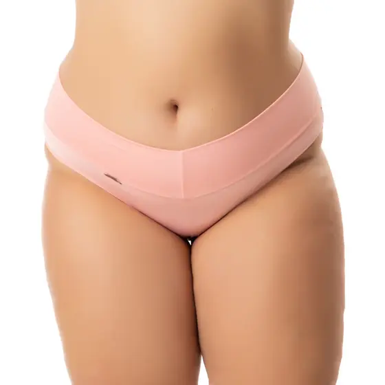 Kit 5 Calcinhas Plus Size Tanga Feminina Cós Médio / Alto - Conforto