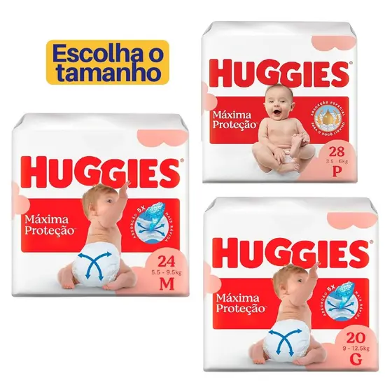 Fralda Huggies Máxima Proteção / * Antiga Supreme Care  | P | M | G | XG | XXG