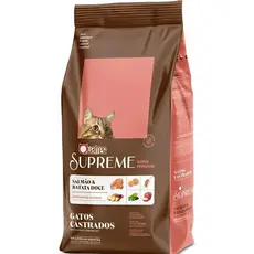 Ração Quatree Supreme Gato Castrado Salmão Batata Doce 10,1kg super premium controle de peso
