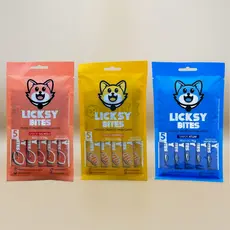 Petisco Cremoso tipo Churu para Gatos (Frango / Atum / Salmão) snack felino Licksy Bites
