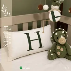 Almofadinha Almofada PERSONALIZADA INICIAL Bordada Decorativa Enxoval de bebê