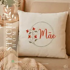 Almofada decorativa presentear mãe personalizada Bordado Premium Dia das mães