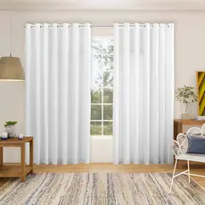 CORTINA ROMA Quarto Sala Decoração direto da fabrica para varão simples com ilhós cromado  decoração