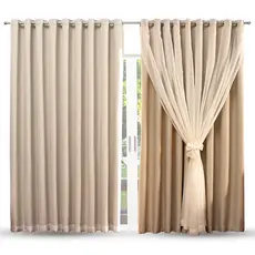 Cortina Voil Com Forro Blackout Tecido 6,00X2,70 Metros  perfeita para Casa