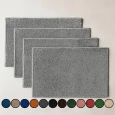 Kit 04 Tapetes para Banheiro - 60cm x 40cm - Tapete Popcorn Antiderrapante Bolinha
