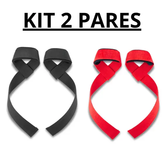 Kit 2 𝗣𝗔𝗥𝗘𝗦 Tala Straps 𝟭𝟬𝟬% 𝗔𝗹𝗴𝗼𝗱𝗮̃𝗼 Premium Musculação Academia e Crossfit