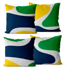 Kit 4 Capas De Almofadas Para Copa Do Mundo 45x45