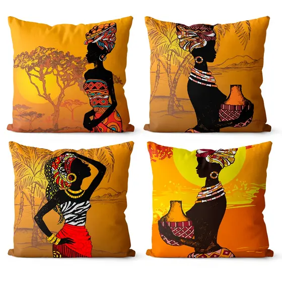 Kit 4 capas de almofadas decorativas 45x45 - moderna 029