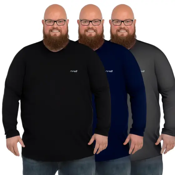 Kit 3 Camiseta Camisa Plus Size Manga Longa Uv Extra Grande Termica
