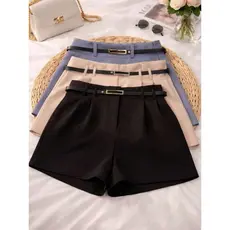 Kit 3 Shorts Plus Size Alfaiataria Feminino Com Cinto verão 2026